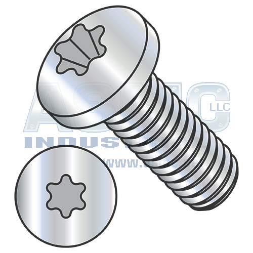 M1.6-0.35X4 ISO14583 Metric 6 Lobe Pan Machine Screw Full Thd Class 8.8 Heat Treat ZincROHS