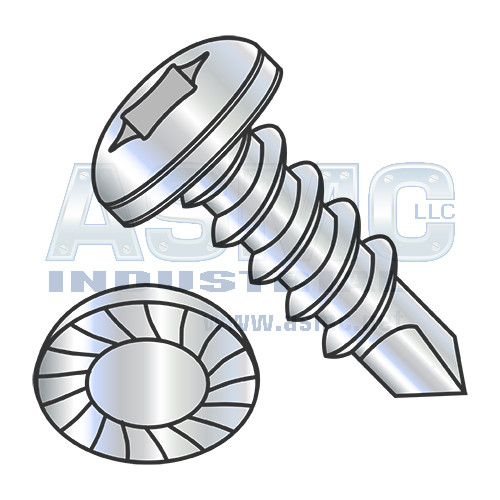 8-18X1/2 6 Lobe Pan Serrated Full Thread Self Drilling Screw Zinc Bake