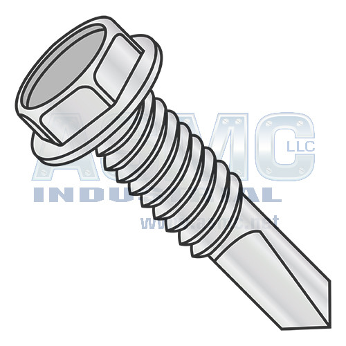 1/4-20X1 1/2 Unslot Hexwash Self Drill Machine Full Thd #4Point ZincBake 1000hours Salt Spray