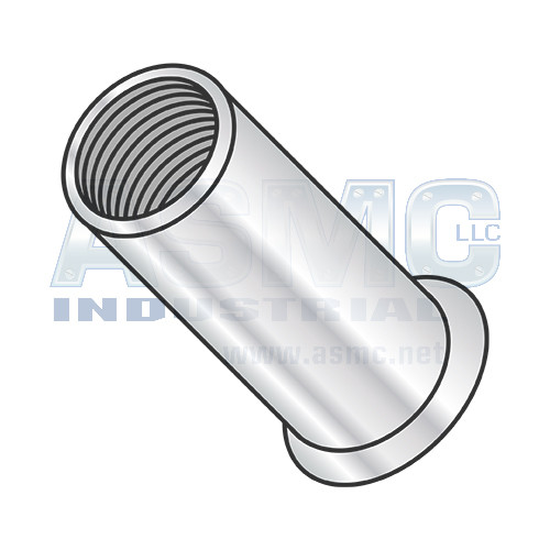 5/16-18-.200 Small Head Threaded Insert Rivet Nut Aluminum Cleaned and Polished NON-RIBBED