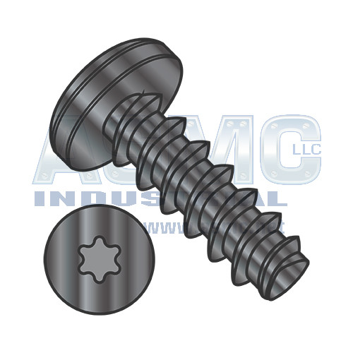 4-20X5/16 6lobe Pan Plastite Alternative 48-2 Full Thread 18-8 S/S Passivate Black Ox Wax
