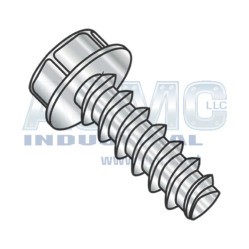 1/4-10X1 Unslot Ind Hexwasher Plastite Alternative 48-2 Full Thrd 410 S/S Passivate Wax