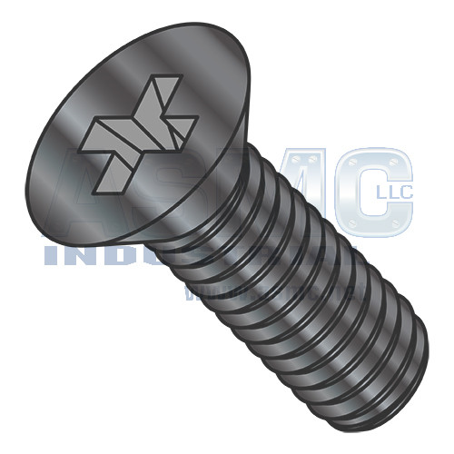 M3-0.5X18 Din 965 Metric Phillips Flat Machine Scr 18 8 Stainless Steel Black Ox 18-8