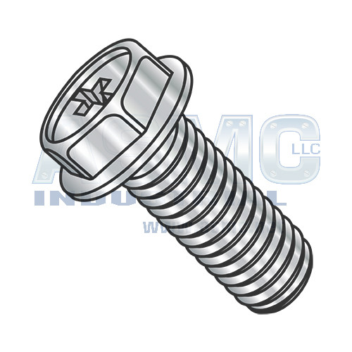 6-32X5/16 Phillips Indented Hex Washer Machine Screw Fully Threaded 18 8 Stainless Steel