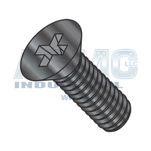 8-32X7/16 MS51959-B, NASM51959 Phil Flat Machine Screw F/T 300 Series S/S DFAR Black Ox