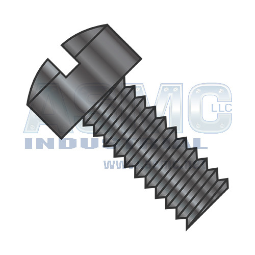 10-24X5/8 Slotted Fillister Head Machine Screw Fully Threaded Black Oxide