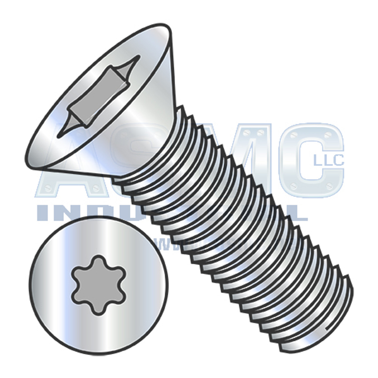 10 32X7 16 6 Lobe Flat Machine Screw Fully Threaded Zinc ASMC 10-32x7-16-6-lobe-flat-machine-screw-fully-threaded-zinc-asmc