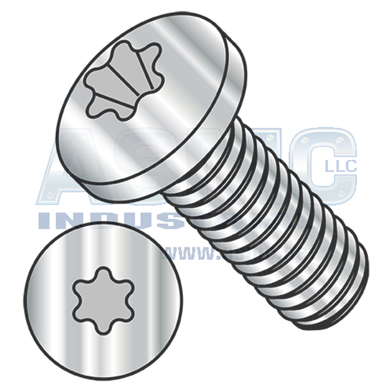 10-24X1 1/2 6 Lobe Pan Machine Screw Fully Threaded 18-8 Stainless Steel
