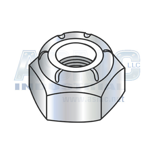 1-8 NTU NTU Nylon Insert Heavy Thin Pattern Nut Zinc