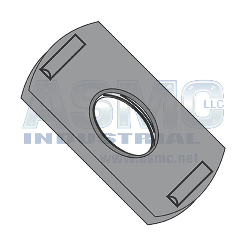 1/4-20 Weld Nut with Two Projections Steel Plain