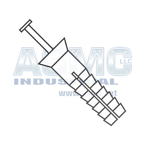 1/4X9/16 Two Piece Nylon Anchor Rivet Flat Head Nylon Pin White