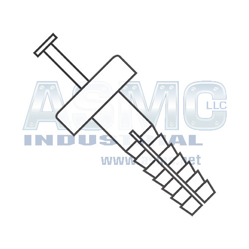 1/4X1 1/2 Two Piece Nylon Anchor Rivet Round Head Nylon Pin White