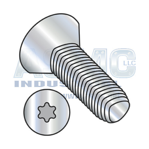 10-24X1 6 Lobe Flat Taptite Alternative Thread Rolling Screw Fully Thrd Zinc Bake & Wax