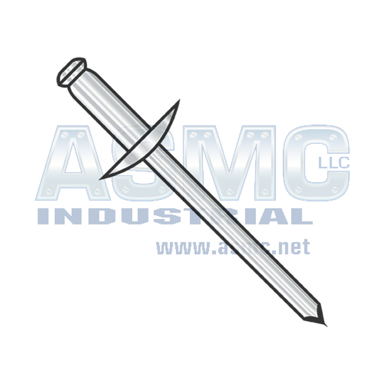 1/8X.12-.18 Large Flange Stainless Steel Rivet With Stainless Steel Mandrel