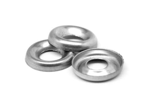 #6 Cup Washer / Countersunk Finishing Washer Low Carbon Steel Nickel Plated