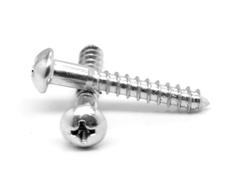 #6 x 5/8" Wood Screw Phillips Round Head Low Carbon Steel Zinc Plated