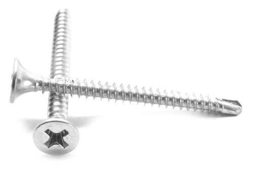 #6-20 x 1 1/4" BSD Thread Self Drilling Screw Phillips Bugle Head #2 Point Low Carbon Steel Zinc Plated