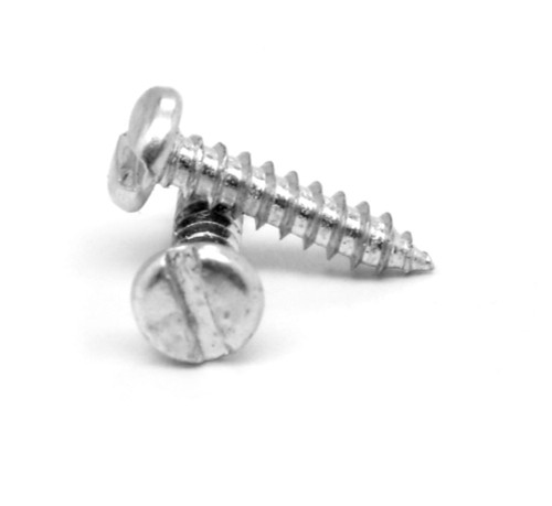 #10-16 x 1" Sheet Metal Screw Slotted Pan Head Type AB Low Carbon Steel Zinc Plated