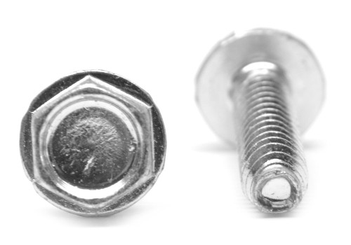 1/4"-20 x 1 1/4" Coarse Thread Thread Rolling Screw Hex Washer Head Low Carbon Steel Zinc Plated and Wax