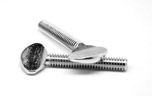 1/4"-20 x 2" Coarse Thread Thumb Screw Type B No Shoulder Low Carbon Steel Zinc Plated