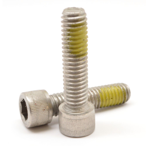 3/8"-16 x 2" (PT) Coarse Thread Socket Head Cap Screw Nylon Patch Stainless Steel 18-8