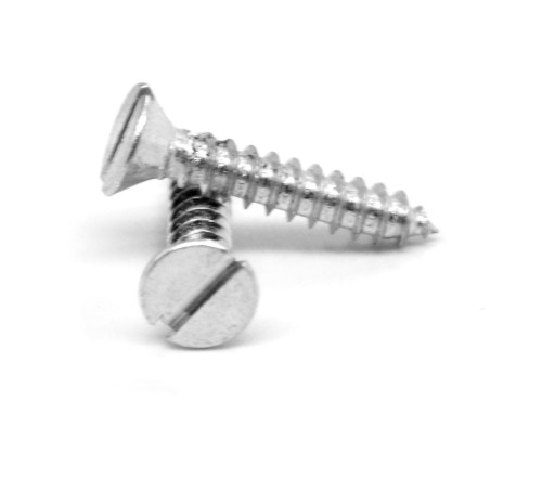 #7 x 5/8" Sheet Metal Screw Slotted Flat Head Type AB Low Carbon Steel Zinc Plated