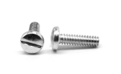 M4 x 0.70 x 10 MM Coarse Thread DIN 85A Machine Screw Slotted Pan Head Low Carbon Steel Zinc Plated