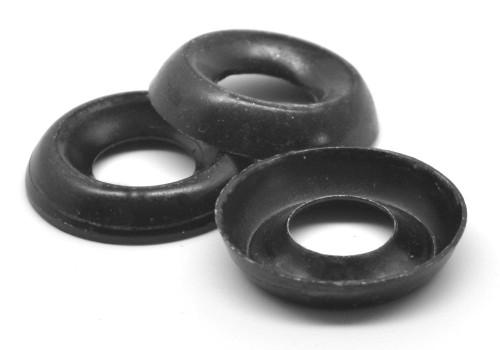 #8 Cup Washer / Countersunk Finishing Washer Low Carbon Steel Black Oxide
