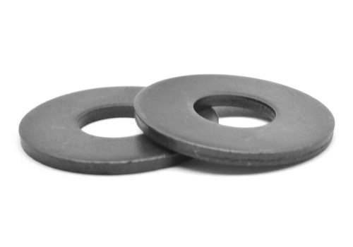 #4 Flat Washer SAE Pattern Low Carbon Steel Black Zinc Plated