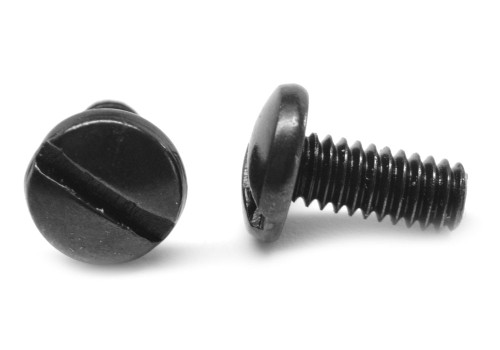 #4-40 x 1/4" (FT) Coarse Thread Machine Screw Slotted Binder Head Undercut Low Carbon Steel Black Oxide