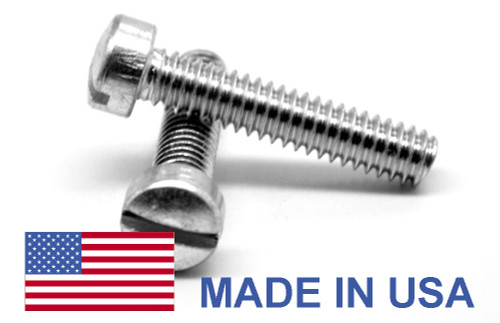 #10-32 x 5/16" (FT) Fine Thread MS35266 Machine Screw Slotted Fillister Drilled Head - USA Low Carbon Steel Cadmium Plated