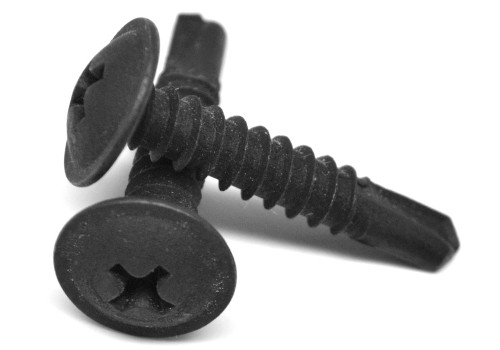 #10-16 x 1" (FT) Self Drilling Screw Phillips K-Lath Low Carbon Steel Black Phosphate