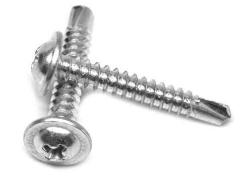 #8-18 x 1 1/4" (FT) Self Drilling Screw Phillips Round Washer Head #2 Point Low Carbon Steel Zinc Plated