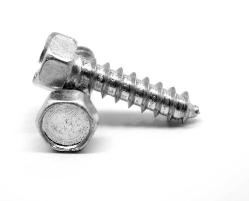 1/4-14 x 1 1/2 Sheet Metal Screw Indented Hex Head Type AB Low Carbon Steel Zinc Plated