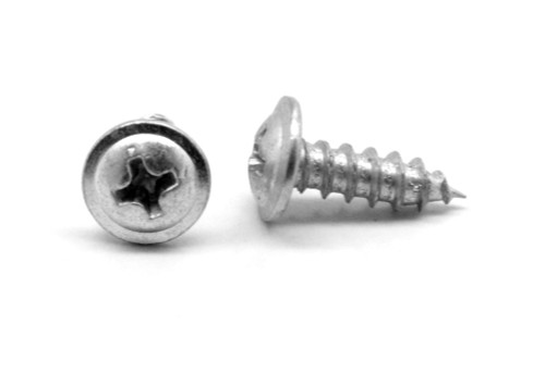 #6-18 x 1" (FT) Sheet Metal Screw Phillips Round Washer Head Type A Low Carbon Steel Zinc Plated