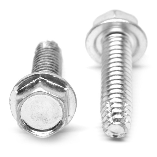 1/4-20 x 1 1/4 Coarse Thread Thread Cutting Screw Hex Washer Head Type F Low Carbon Steel Zinc Plated