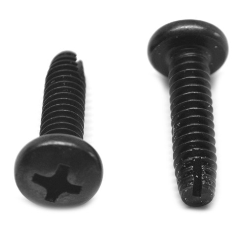 #6-32 x 3/8" (FT) Coarse Thread Thread Cutting Screw Phillips Pan Head Type 1 Low Carbon Steel Black Oxide