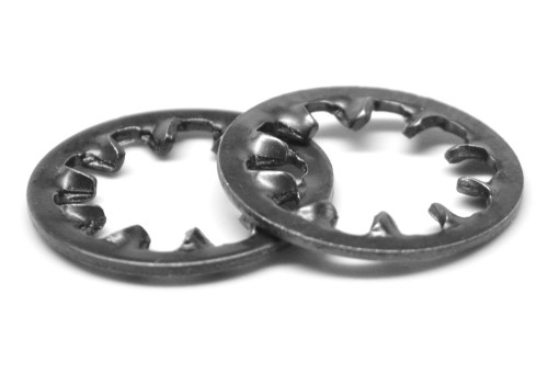 M8 DIN 6797J Internal Tooth Lockwasher Medium Carbon Steel Black Oxide