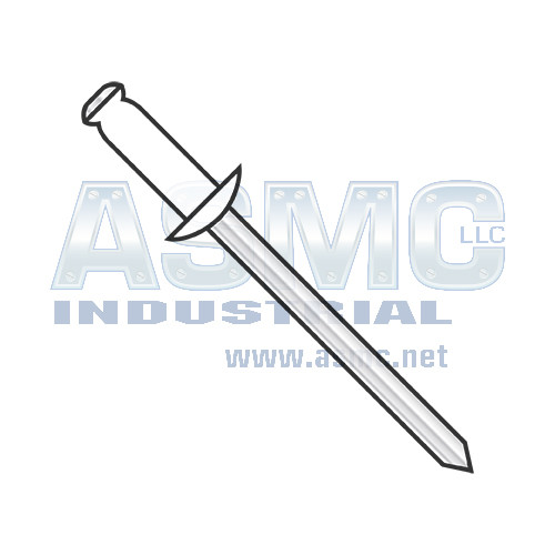1/8X.06-.12 Aluminum Rivet With Aluminum Mandrel With White Eyelet