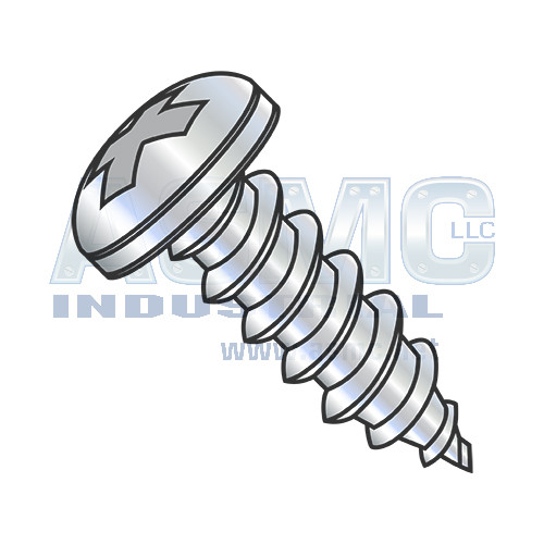 14-10X1 3/4 Phillips Pan Self Tapping Screw Type A Fully Threaded Zinc And Bake