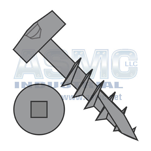 7-12X1 1/2 Square Modified Pan Pocket Hole Face Frame Coarse Long Type17 Partial Thrd Plain