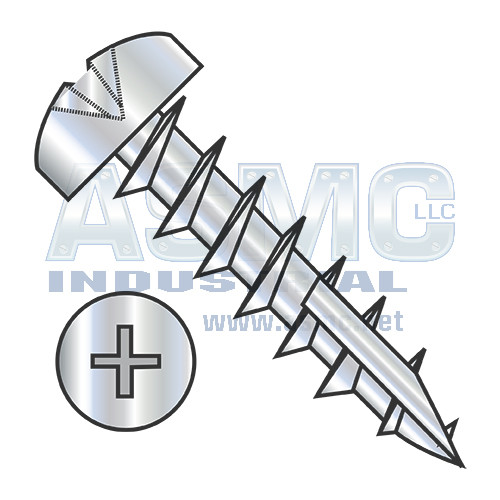 7-12X5/8 Phillips Pan Deep Thread Wood Screw Type 17 Full Thread Zinc Bake
