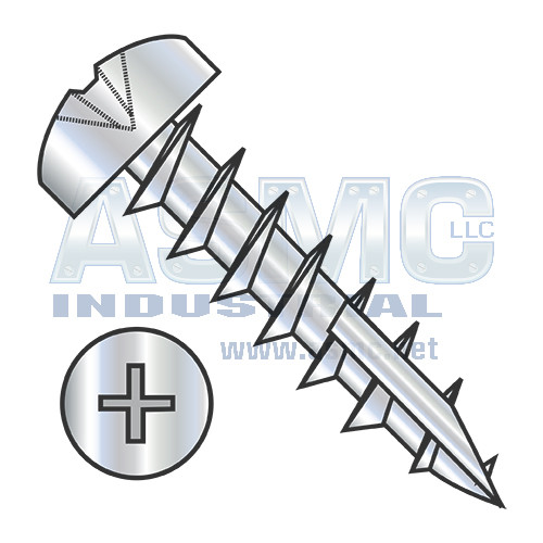 10X3/4 Phillips Pan Deep Thread Wood Screw Type 17 Full Thread Steel Nickel Finish