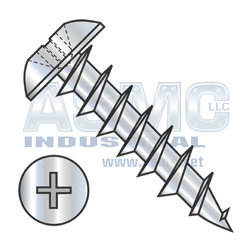 6-12X7/16 Phillips Truss Deep Thread Wood Screw Full Thread Zinc Bake