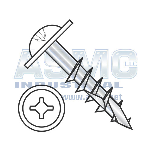 10-9X3 Phil Square Round Washer DeepThread Wood (2 Type17) 2/3Thread ZincBake WhiteHead