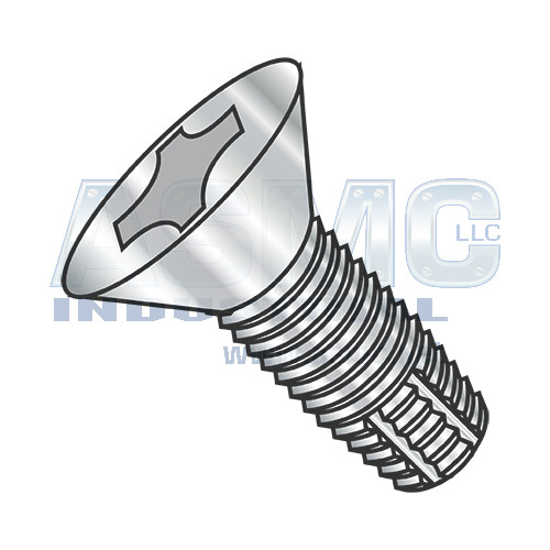 1/4-20X2 1/2 Phillips Flat Thread Cutting Screw Type F Fully Threaded 410 Stainless Steel