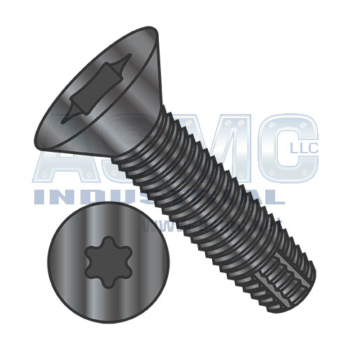 5/16-18X1 Six Lobe Flat Floor Board Screw Type F Black Phosphate
