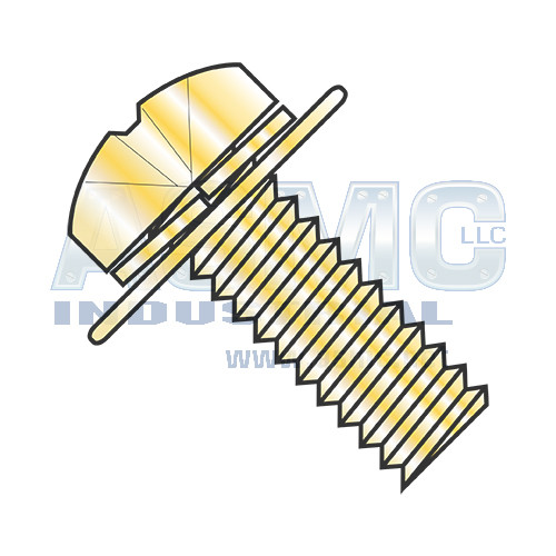 M5X20W10 JIS B1188 Phil Pan Split Washer Flat Washer Sems M/S Zinc Yellow