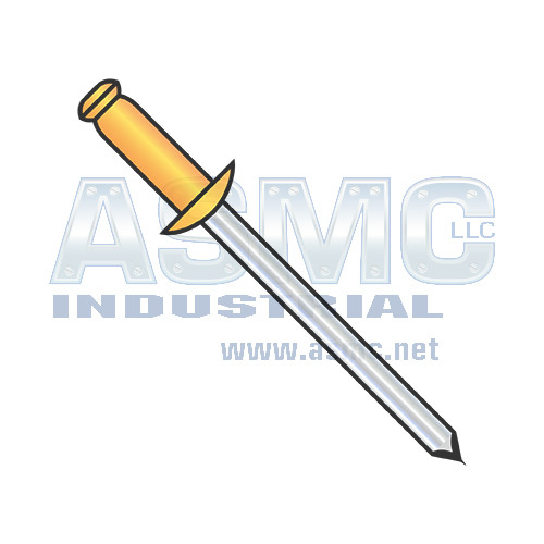 1/8X.18-.25 Copper Rivet With Steel Mandrel Zinc Plated