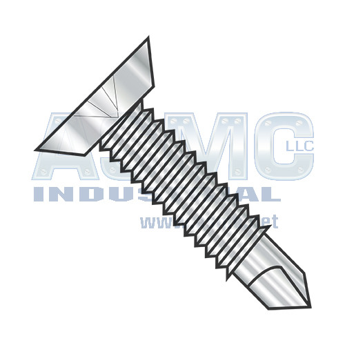 12-24X11/16 Phil Flat Undercut Full Thd Self Drill Machine Screw Thread 18 8 Stainless Steel